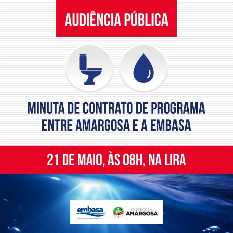 Prefeitura de Amargosa realiza audiência pública para assinatura de contrato com a Embasa