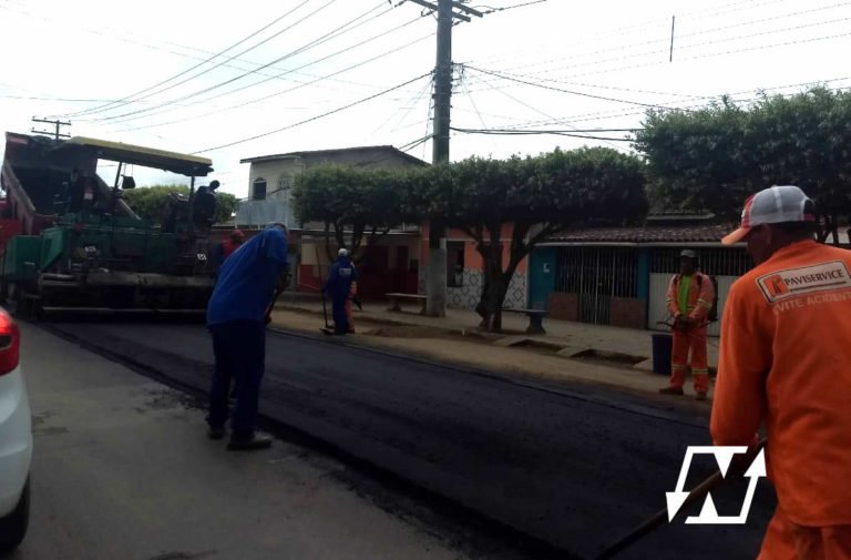 Amargosa: pavimentação asfáltica da obra de recuperação da BA-026 chega a avenida São Cristóvão