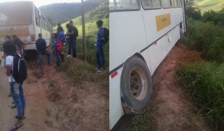 Amargosa: ônibus escolar sofre acidente na zona rural