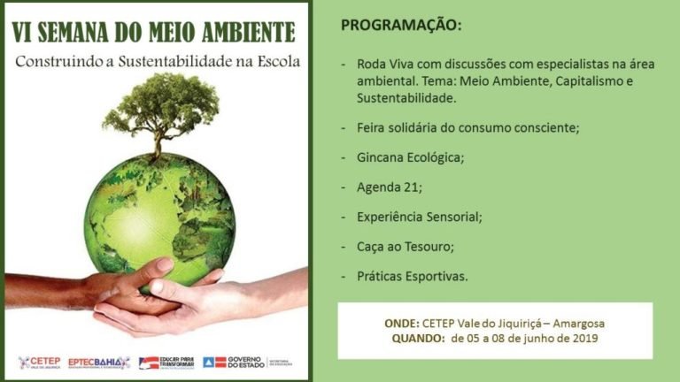 Amargosa: CETEP Vale do Jiquiriçá promove a IV Semana do Meio Ambiente