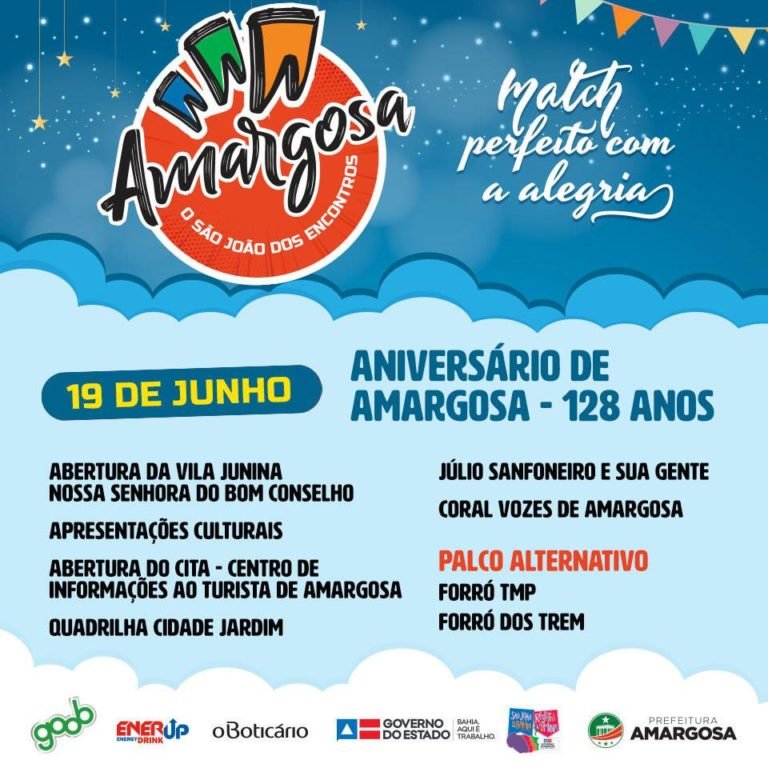 São João de Amargosa inicia nesta quarta-feira(19); confira quem sobe ao palco