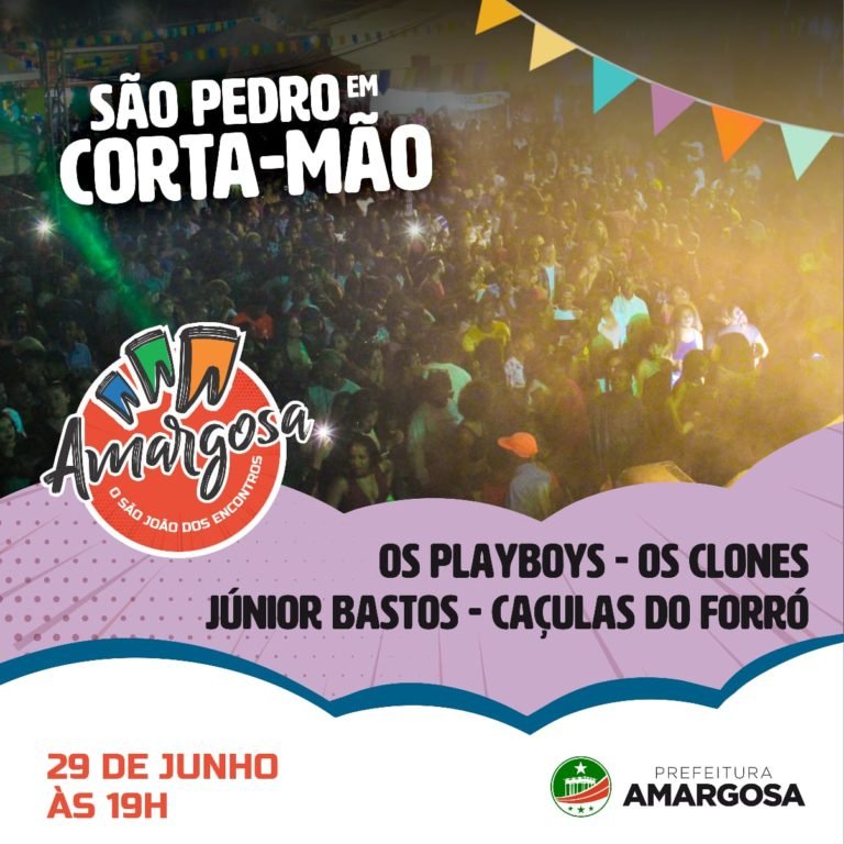 Amargosa: acontece nesse sábado (29), a festa de São Pedro no Distrito de Corta-Mão