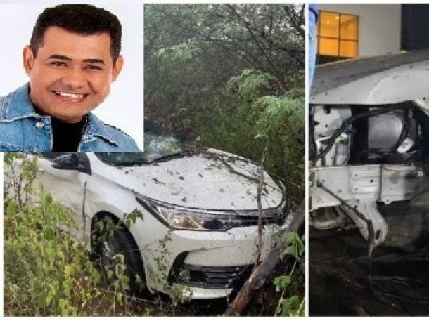 Batista Lima, ex-Limão com Mel, e esposa sofrem acidente de carro