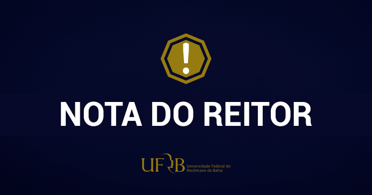 Reitor Fábio Josué emite nota sobre o processo sucessório e posse na UFRB