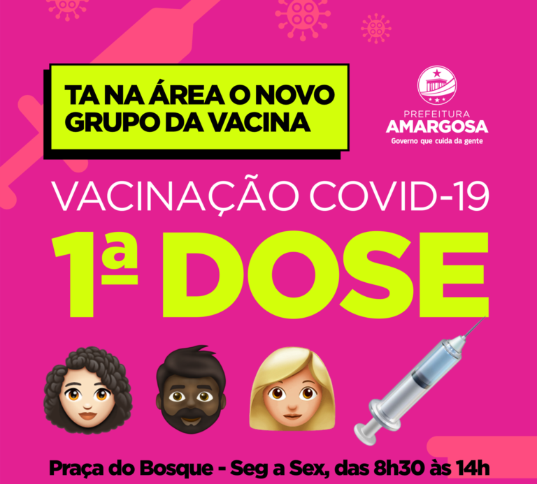 Amargosa: prefeitura inicia vacinação para novo grupo, confira: