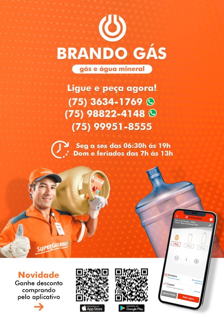 Brando Gás: peça seu gás pelo aplicativo SUPERGASBRAS