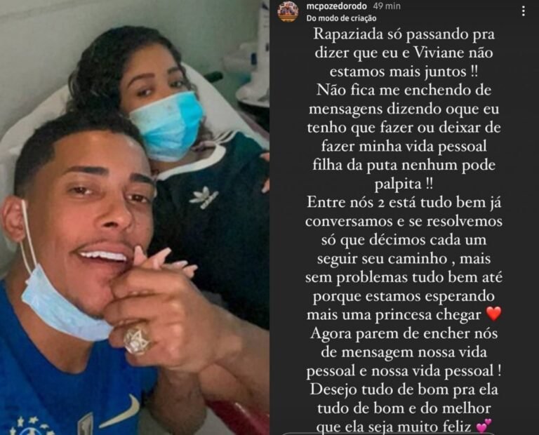 Uma semana após comemorar terceira gravidez, MC Poze do Rodo deixa esposa de 17 anos