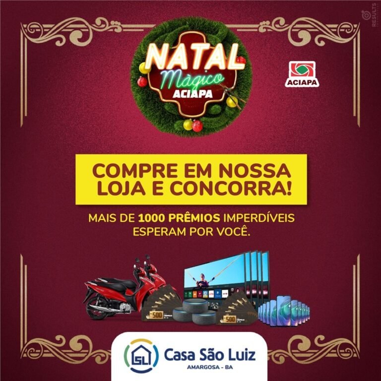 No Natal de Ofertas da Casa São Luiz você ganha muito mais!