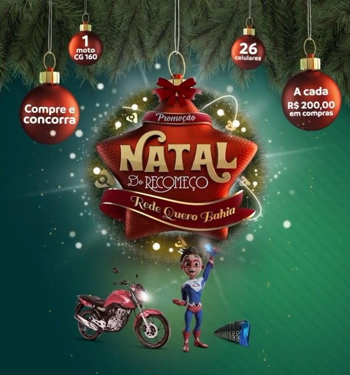 Ofertas e prêmios esperam por você na Campanha “Natal do Recomeço” da Quero Bahia Amargosa! Confira: