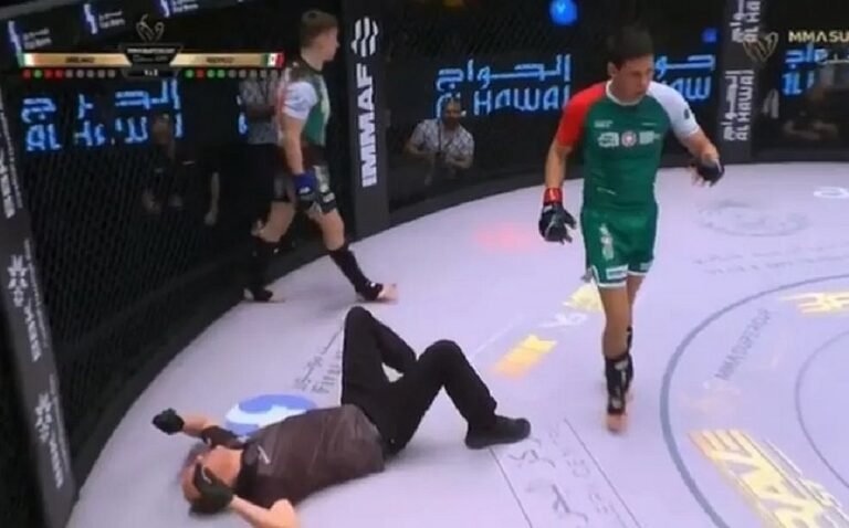 Lutador erra alvo e nocauteia árbitro em combate de MMA; vídeo