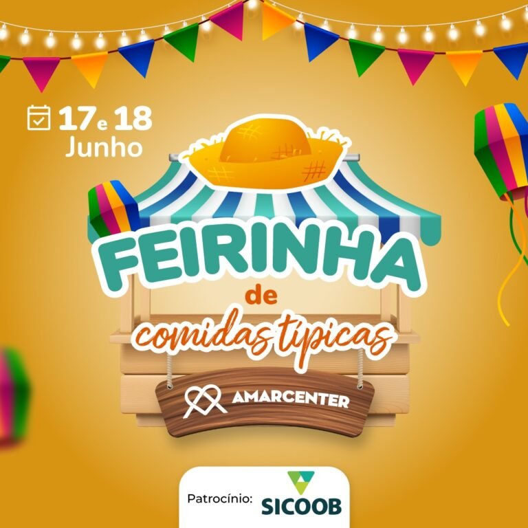 Feirinha de Comidas Típicas acontece no Amarcenter esse final de semana com música ao vivo e variedade gastronômica