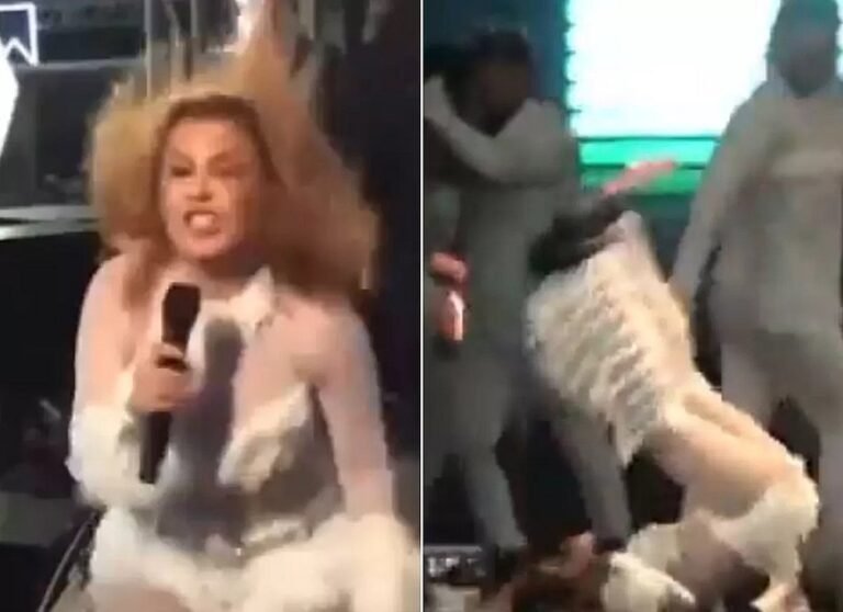 Joelma se desequilibra e cai durante show na Bahia; vídeo