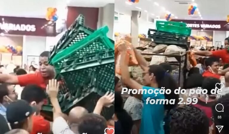 Clientes ‘surtam’ com oferta de pão em supermercado de Salvador; assista