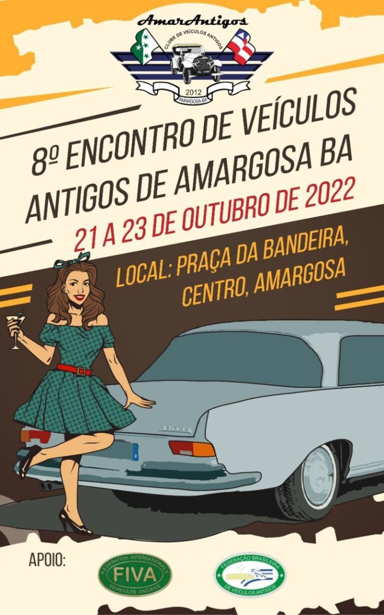 Imperdível! Clube Amarantigos promove 8° Encontro de Veículos Antigos de Amargosa; confira
