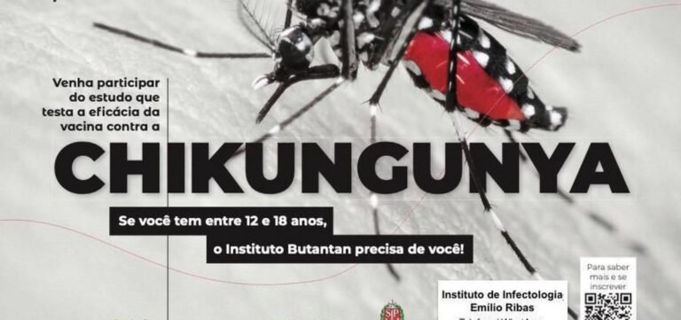 Instituto recruta voluntários para teste de primeira vacina contra chikungunya