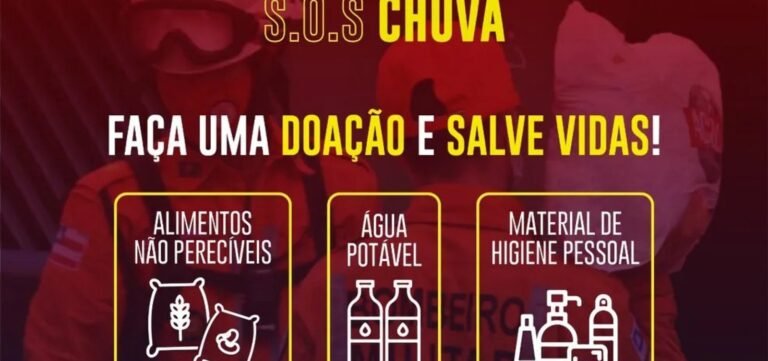 Corpo de Bombeiros lança campanha para arrecadar doações às vítimas das chuvas intensas na Bahia