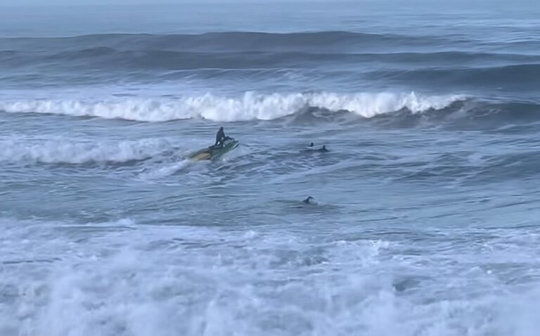 Vídeo mostra resgate dramático de surfista durante ciclone bomba