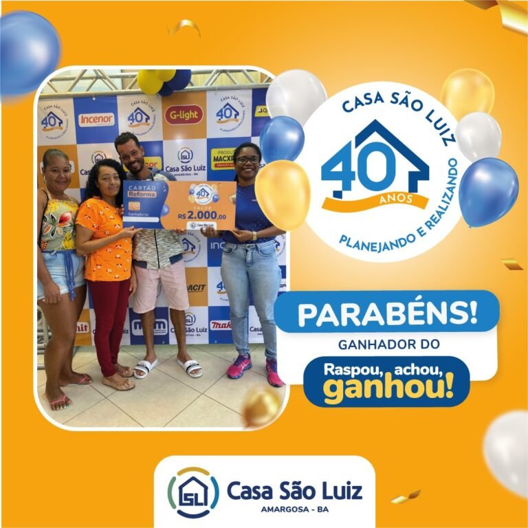 Confira os primeiros ganhadores da promoção de aniversário de 40 anos da Casa São Luiz
