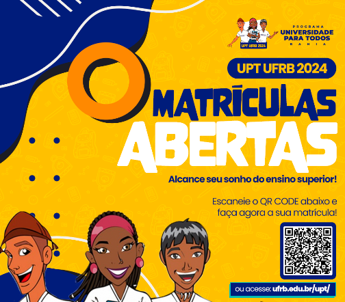 UFRB abre matrículas para o Programa Universidade para Todos (UPT)