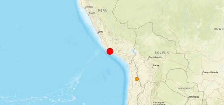 Terremoto de magnitude 7,2 atinge a costa do Peru